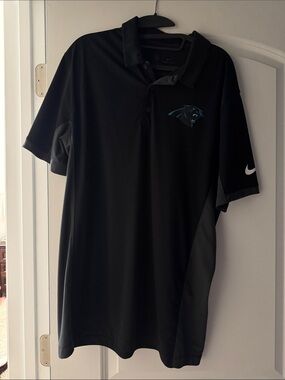 Nike Black Carolina Panthers Men’s Polo with Team Logo